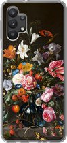 Geschikt voor Samsung Galaxy A32 5G hoesje - Vaas met bloemen - Jan Davidsz de Heem - Kunst - Siliconen Telefoonhoesje