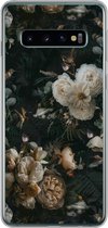 Geschikt voor Samsung Galaxy S10 hoesje - Bloemen - Patronen - Vogel - Siliconen Telefoonhoesje