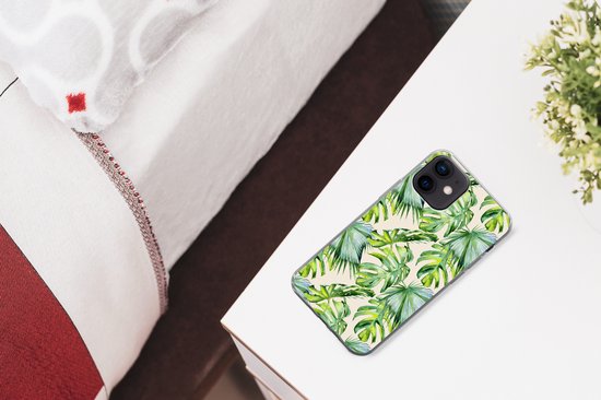 Coque iPhone 12 - Feuilles - Motifs - Monstera - Coque de téléphone en Siliconen