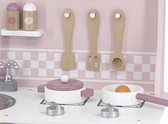 VIGA PolarB Houten Keuken met Accessoires Zilver - Roze