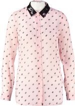 Guess roze semi transparante polyester blouse met pailletten kraag - valt kleiner - Maat M