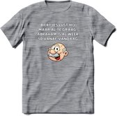 Biertjes lust hij maar al te graag T-Shirt | Grappig Abraham 50 Jaar Verjaardag Kleding Cadeau | Dames – Heren - Donker Grijs - Gemaleerd - L