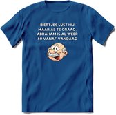 Biertjes lust hij maar al te graag T-Shirt | Grappig Abraham 50 Jaar Verjaardag Kleding Cadeau | Dames – Heren - Donker Blauw - 3XL