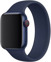 Siliconen bandje compatibel met Apple Watch 49/45/44/42 mm, Middernacht blauw/Blauw, Solobandje, polsmaat L