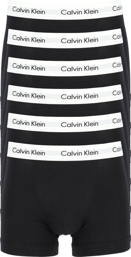 Calvin Klein Boxershorts Trunks - 6-pack - Zwart- Maat S | bol.com