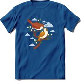 Lovebirds - Valentijn T-Shirt | Grappig Valentijnsdag Cadeautje voor Hem en Haar | Dames - Heren - Unisex | Kleding Cadeau | - Donker Blauw - XL