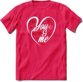 You and My - Valentijn T-Shirt | Grappig Valentijnsdag Cadeautje voor Hem en Haar | Dames - Heren - Unisex | Kleding Cadeau | - Roze - XXL