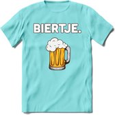 Biertje T-Shirt | Bier Kleding | Feest | Drank | Grappig Verjaardag Cadeau | - Licht Blauw - XL