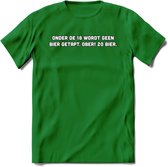 Onder De 18 Word Geen Bier Getapt T-Shirt | Bier Kleding | Feest | Drank | Grappig Verjaardag Cadeau | - Donker Groen - S