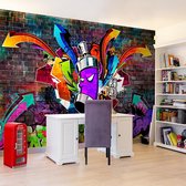 Fotobehang - Graffiti: Colourful attack.