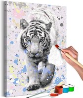 Doe-het-zelf op canvas schilderen - White Tiger.