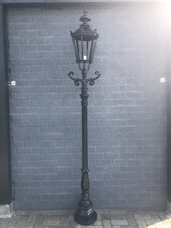Zaailing Tijdens ~ Eik Buitenlamp, lantaarn met keramische fitting en glas, gegoten aluminium, 270  cm-zwart | bol.com