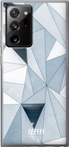 6F hoesje - geschikt voor Samsung Galaxy Note 20 Ultra -  Transparant TPU Case - Mirrored Polygon #ffffff