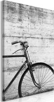 Schilderij - Bicycle And Concrete (1 Part) Vertical.