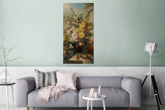 Affiche Grand vase avec fleurs - Maîtres anciens - Peinture - 60x120 cm