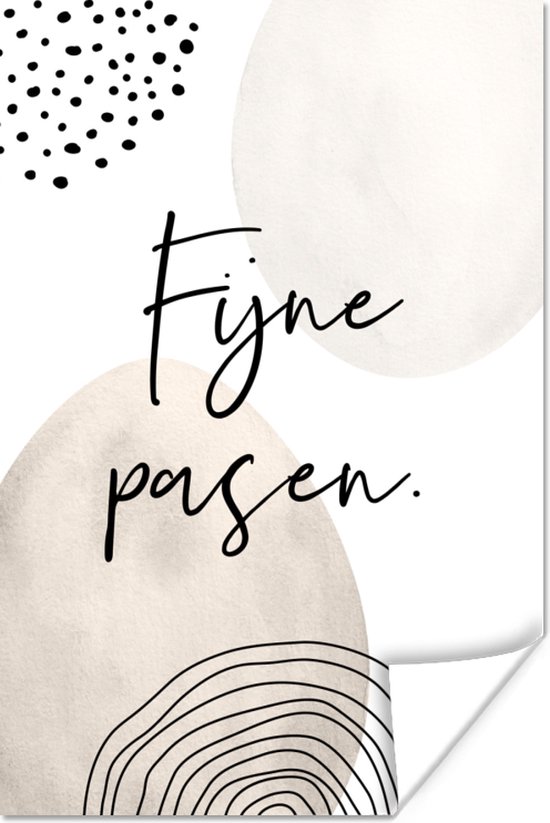 Affiche Proverbes - Joyeuses Pasen - Décoration de Pâques - Citations - 80x120 cm