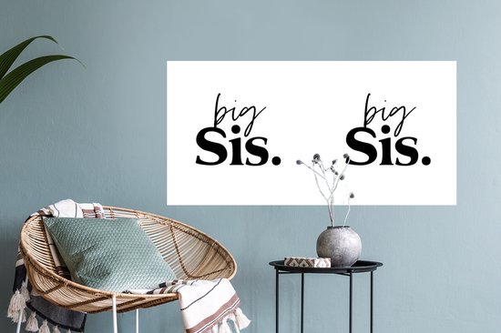 Stickers muraux - Sticker Foil - Big Sis - Proverbes - Big Sister - Citations - Sisters - 80x40 cm - Film Adhésif - Stickers muraux Chambre Enfant - Papier Peint Auto-Adhésif