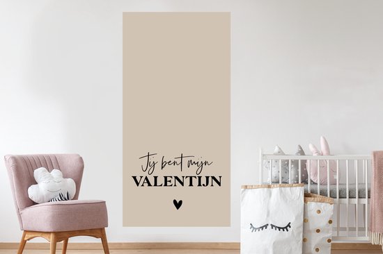 Stickers muraux - Citations - Tu es ma Valentine - Relation - Proverbes - 80x160 cm - Film adhésif