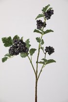 Kunsttak - bessentak - fruittak - topkwaliteit decoratie - 2 stuks - zijden plant - Zwart - 97 cm hoog