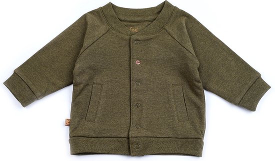 Frogs and Dogs - Vestje Khaki Melange Mini - Khaki - Maat 92 - Jongens, Meisjes