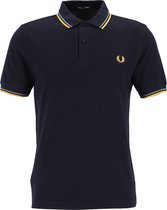 Fred Perry M3600 polo twin tipped shirt - heren polo - Navy / Ashblue / Gold -  Maat: S