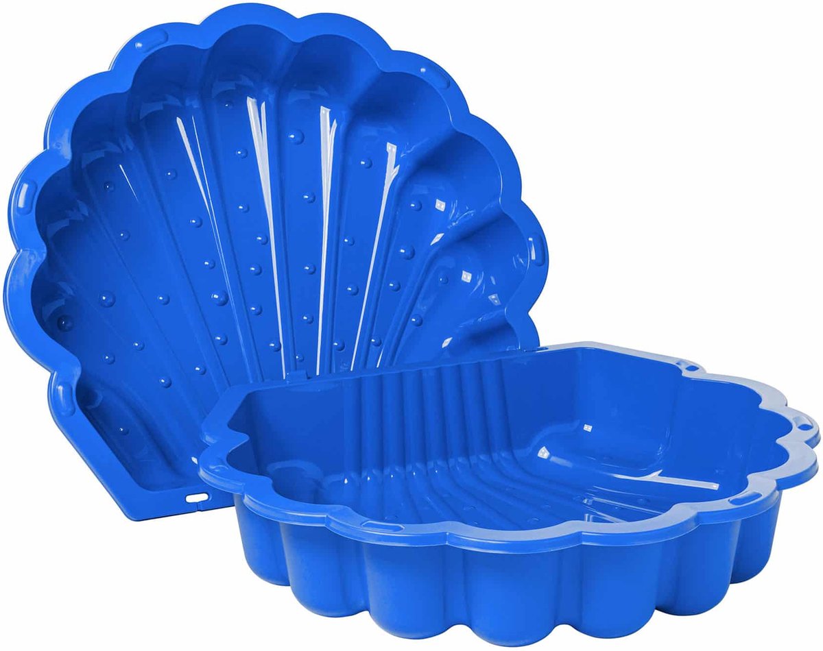 Zandbak schelp blauw 2-delig88 x 77cm x 36 cm SwingKing Zandbak / waterbak met deksel — afbeelding 3