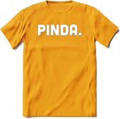 Pinda - Snack T-Shirt | Grappig Verjaardag Kleding Cadeau | Eten En Snoep Shirt | Dames - Heren - Unisex Tshirt | - Geel - XXL