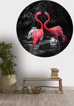 Behangcirkel met flamingo’s 140 cm | Wandecoratie | Wandcirkel