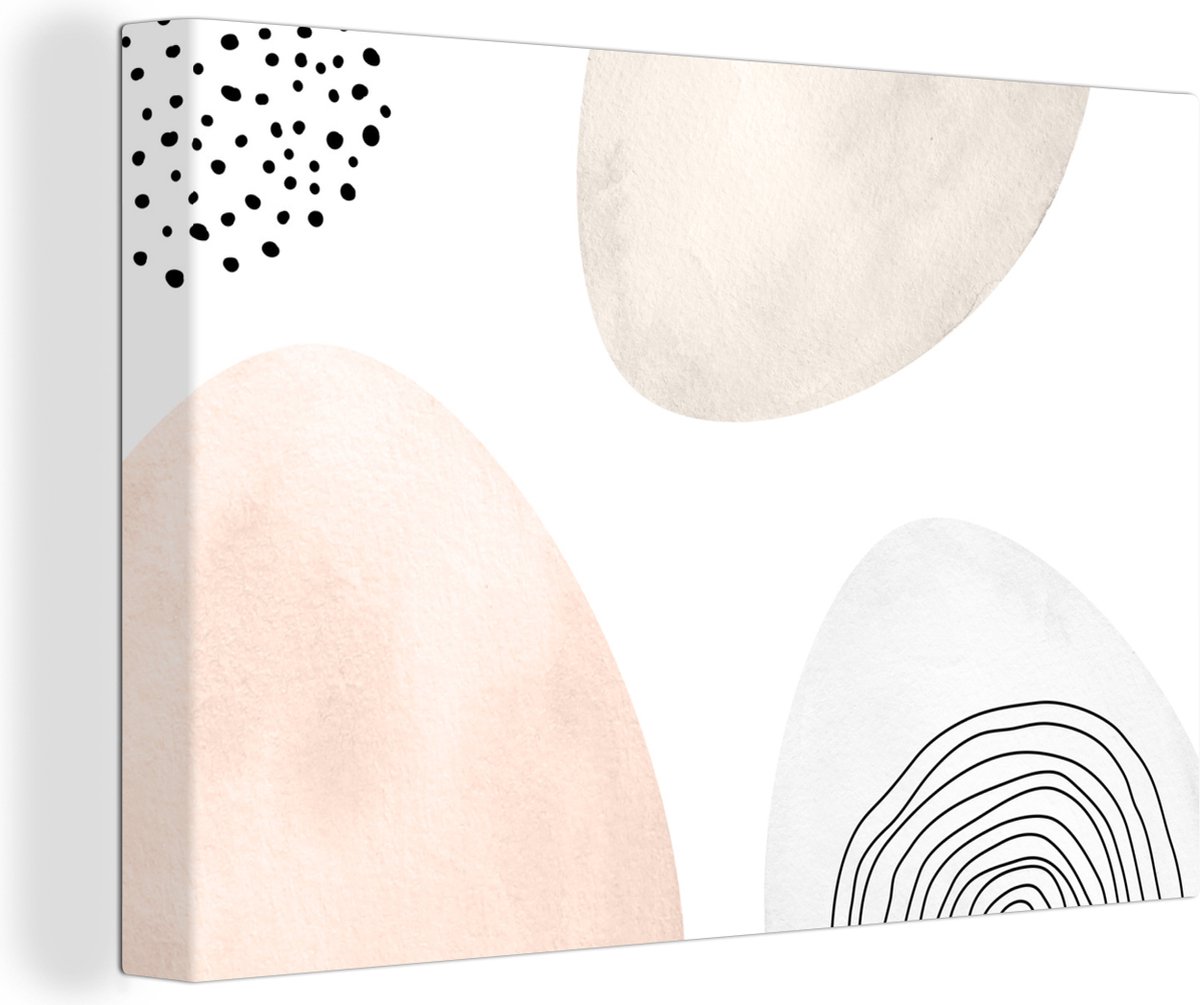 Canvas Schilderij Paaseieren - Verf - Abstract - 30x20 cm - Wanddecoratie