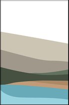 Walljar - Hills I - Muurdecoratie - Plexiglas schilderij
