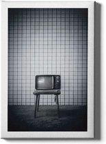 Walljar - Vintage TV - Muurdecoratie - Canvas schilderij