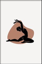 Walljar - Yoga Stamp - Muurdecoratie - Poster