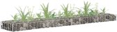 vidaXL Gabion plantenbak verhoogd 180x30x10 cm gegalvaniseerd staal