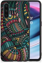 Hoesje Bumper OnePlus Nord CE 5G Telefoon Hoesje met Zwarte rand Aztec