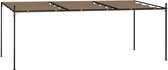 vidaXL Prieel met uittrekbaar dak 600x300x233 cm taupe