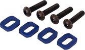 TRX7759, schrijvend, motorbevestiging, aluminium (blauw geanodiseerd) (4)/4x18mm BCS