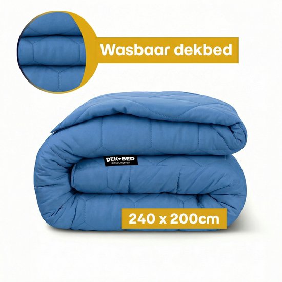 Easy Dekbed Zonder Overtrek - Blauw