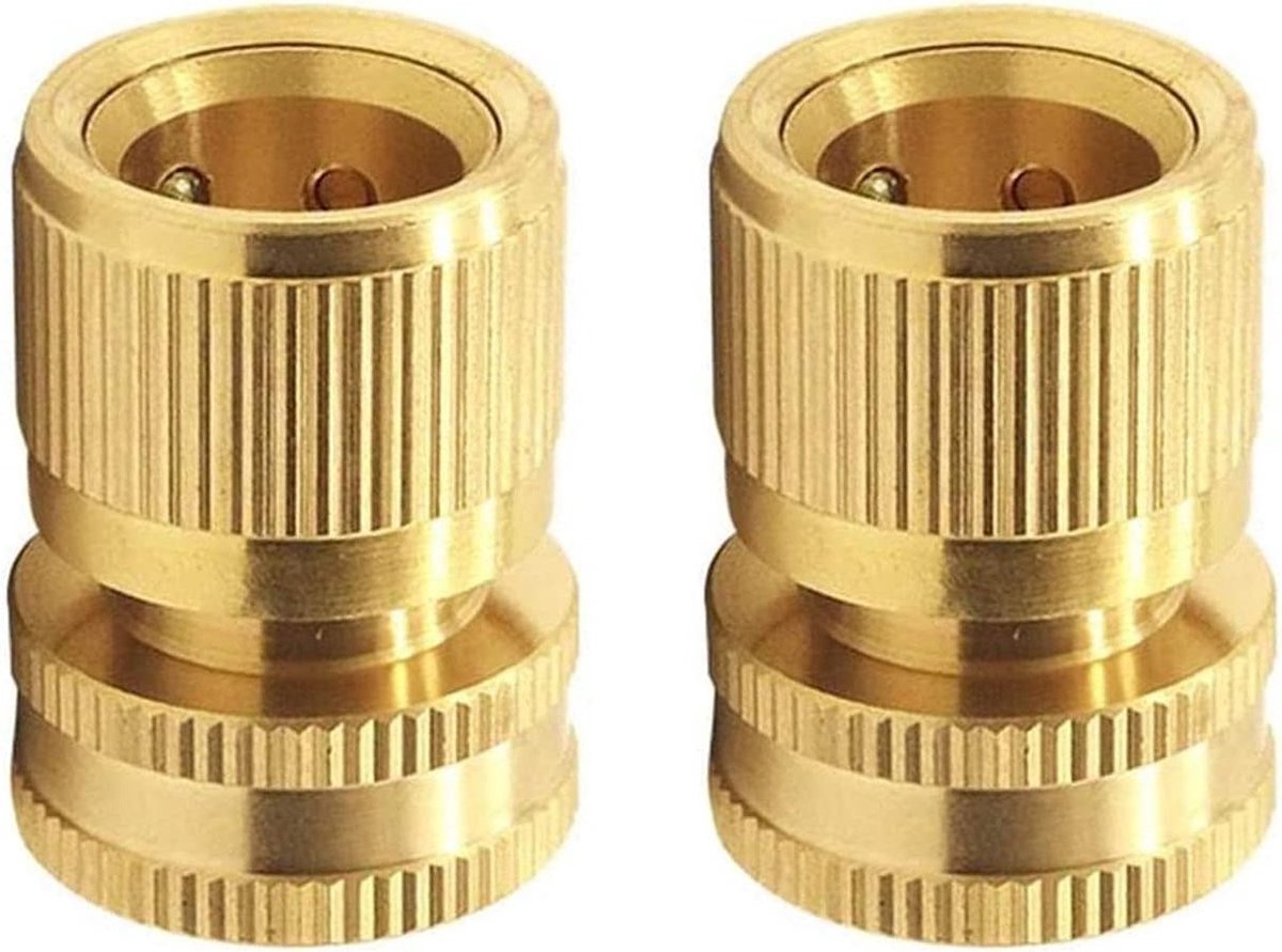 2 Stuks Koppelingen voor Tuinslangen, 3/4 Inch Snelle Aansluitingen voor Thuis en Tuin, Waterdichte Slangverbindingen