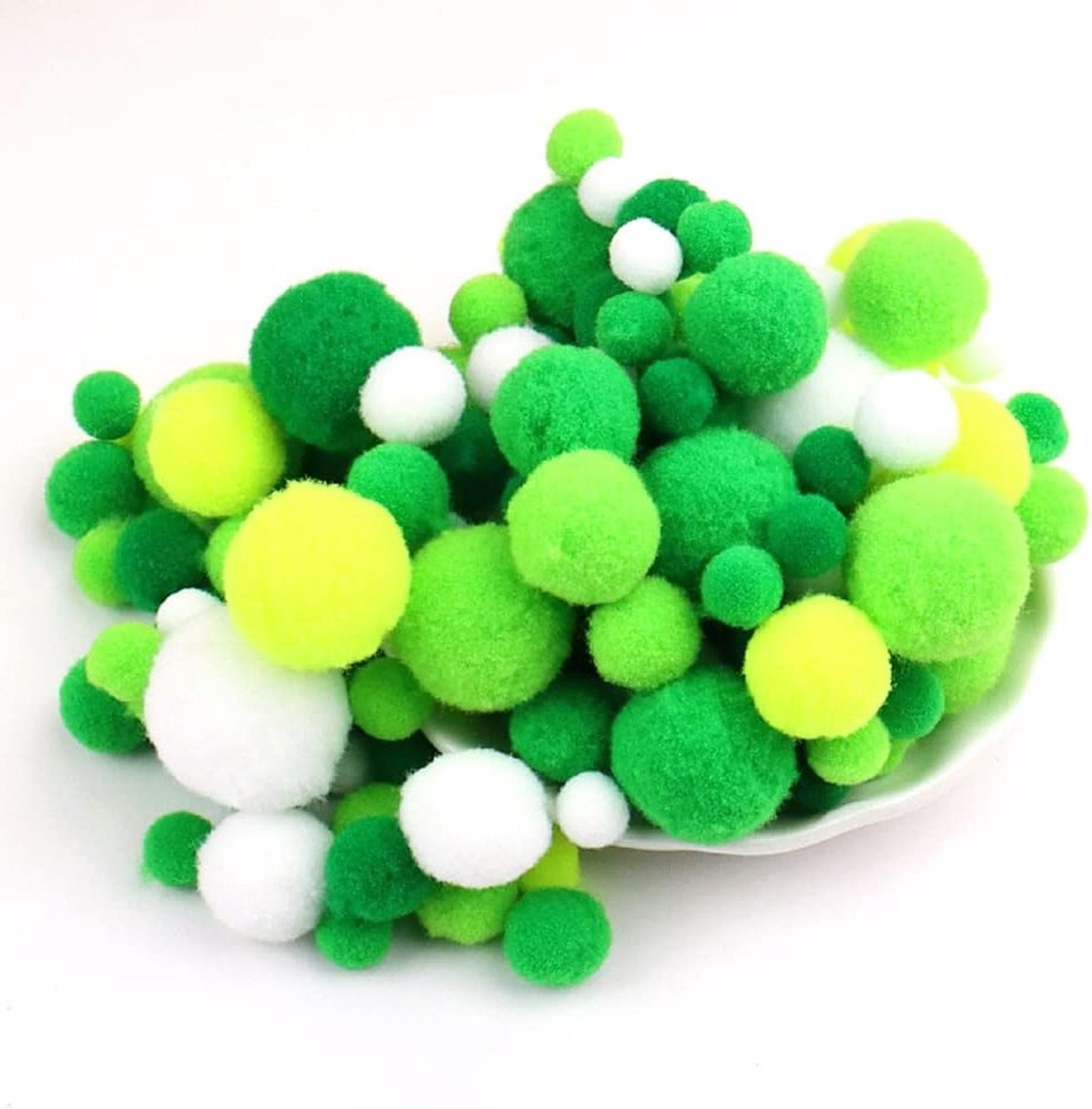 Kleurige Mini Pompoms voor Creatieve Projecten, Fluffy 10-30 mm Bollen, DIY Accessoires voor Decoratie en Handwerk