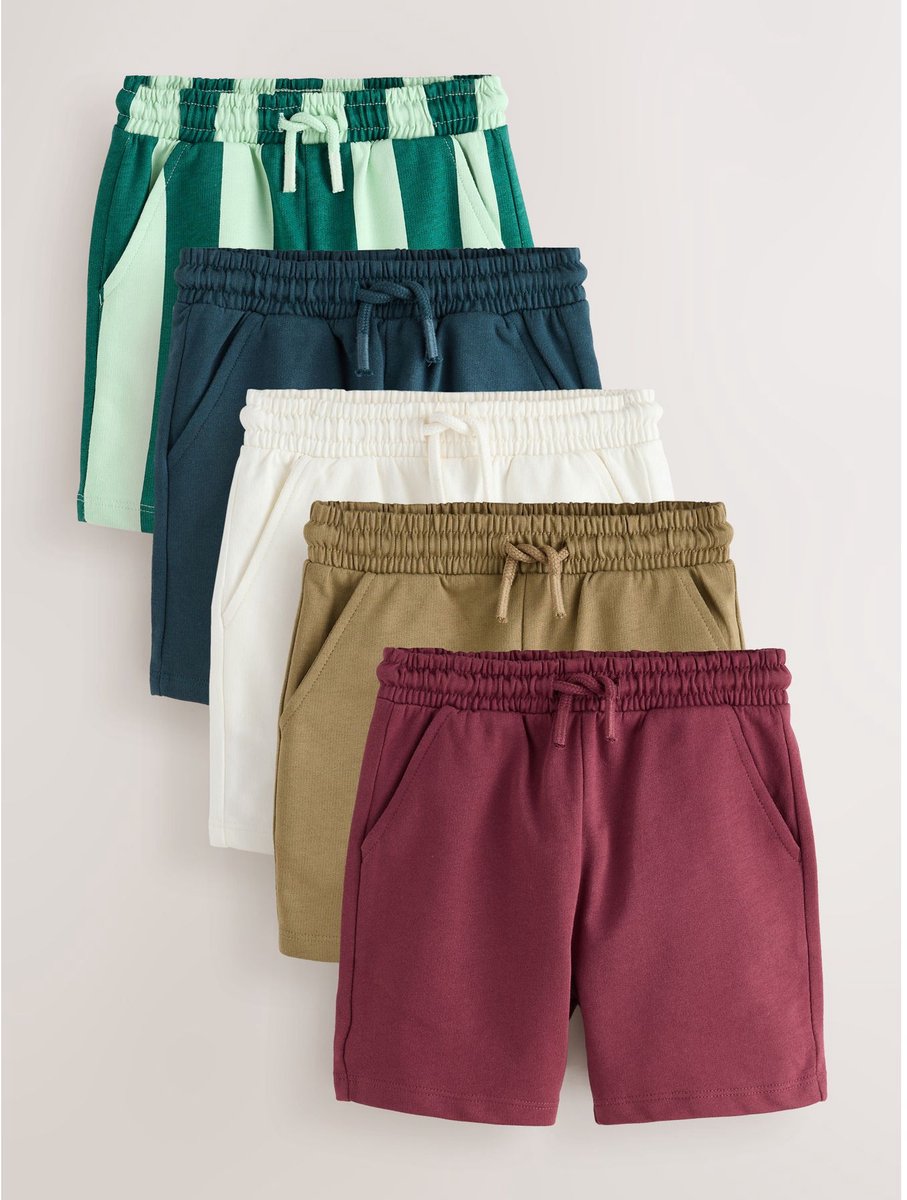 Next - Jongens - Set van 5 jerseyshorts - Blauw