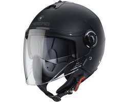 Caberg Riviera-X - Mat Zwarte Motor en Scooter Jethelm met ingebouwd zonnevizier - Maat L (59 t/m 60 cm hoofdomtrek) - ECE 22.06 Gekeurd