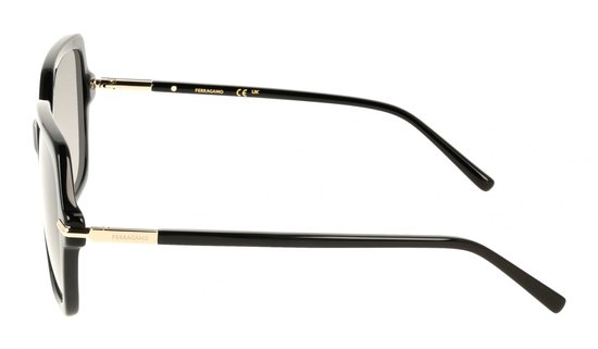Ferragamo SF2076S Black 57/19/145 WOMAN Zonnebrillen — afbeelding 2