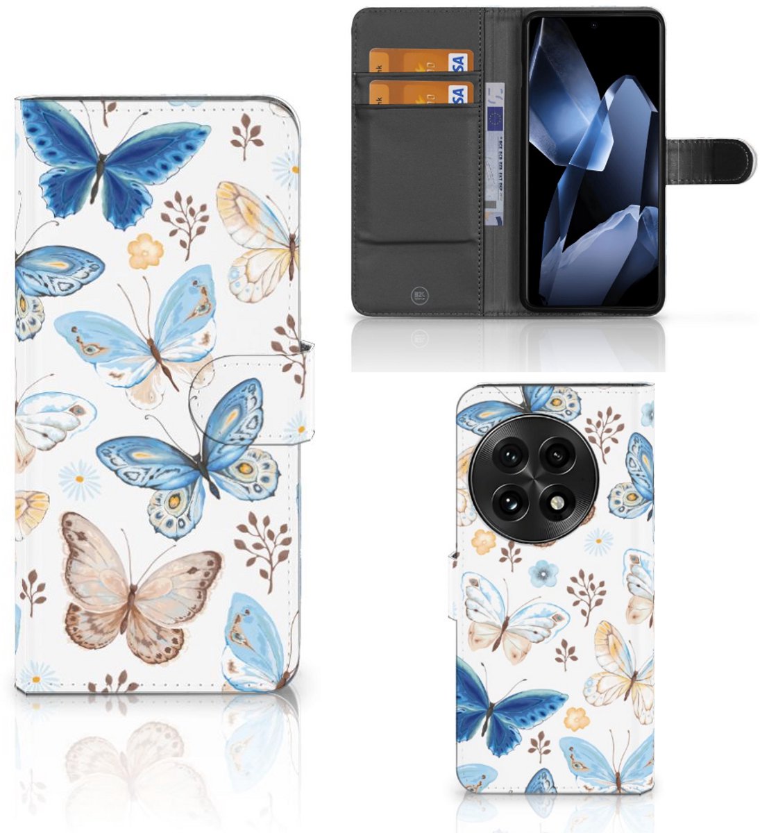Telefoonhoesje met Pasjes voor OnePlus 13 Vlinder