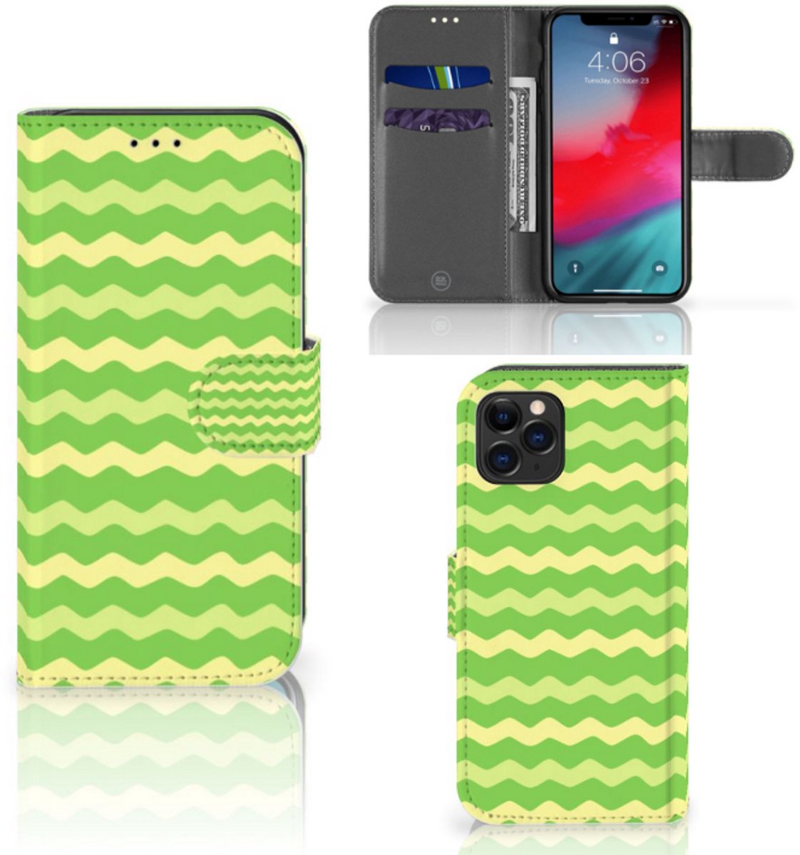 Apple iPhone 11 Pro Telefoon Hoesje Waves Green