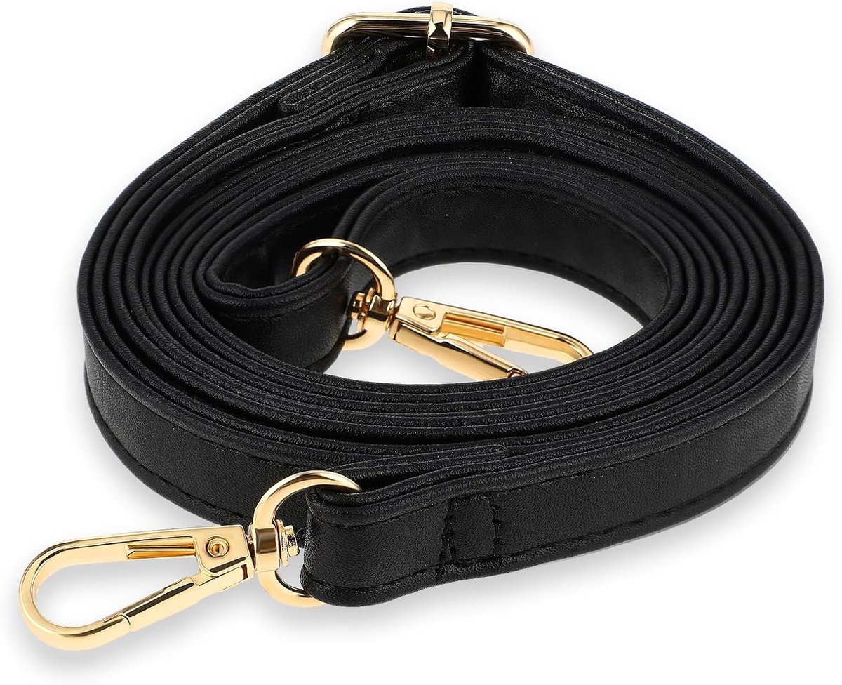 Verstelbare Schouderband voor Handtas, Universele Crossbody Strap, Zwart, Antislip, Duurzaam en Stijlvol Ontwerp