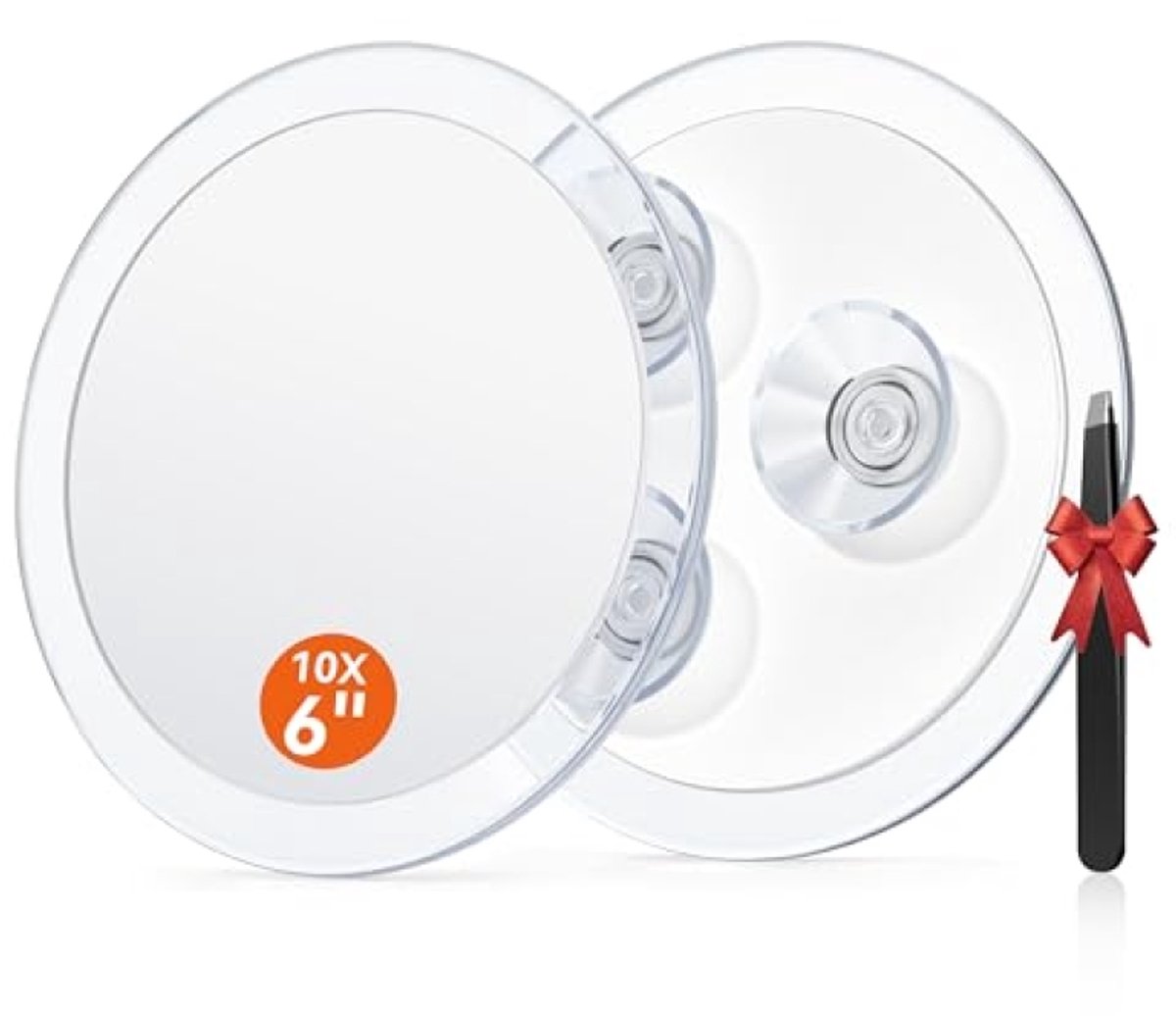 Ronde wandspiegel met 10x vergroting en zuignappen - Handige make-up en scheerspiegel
