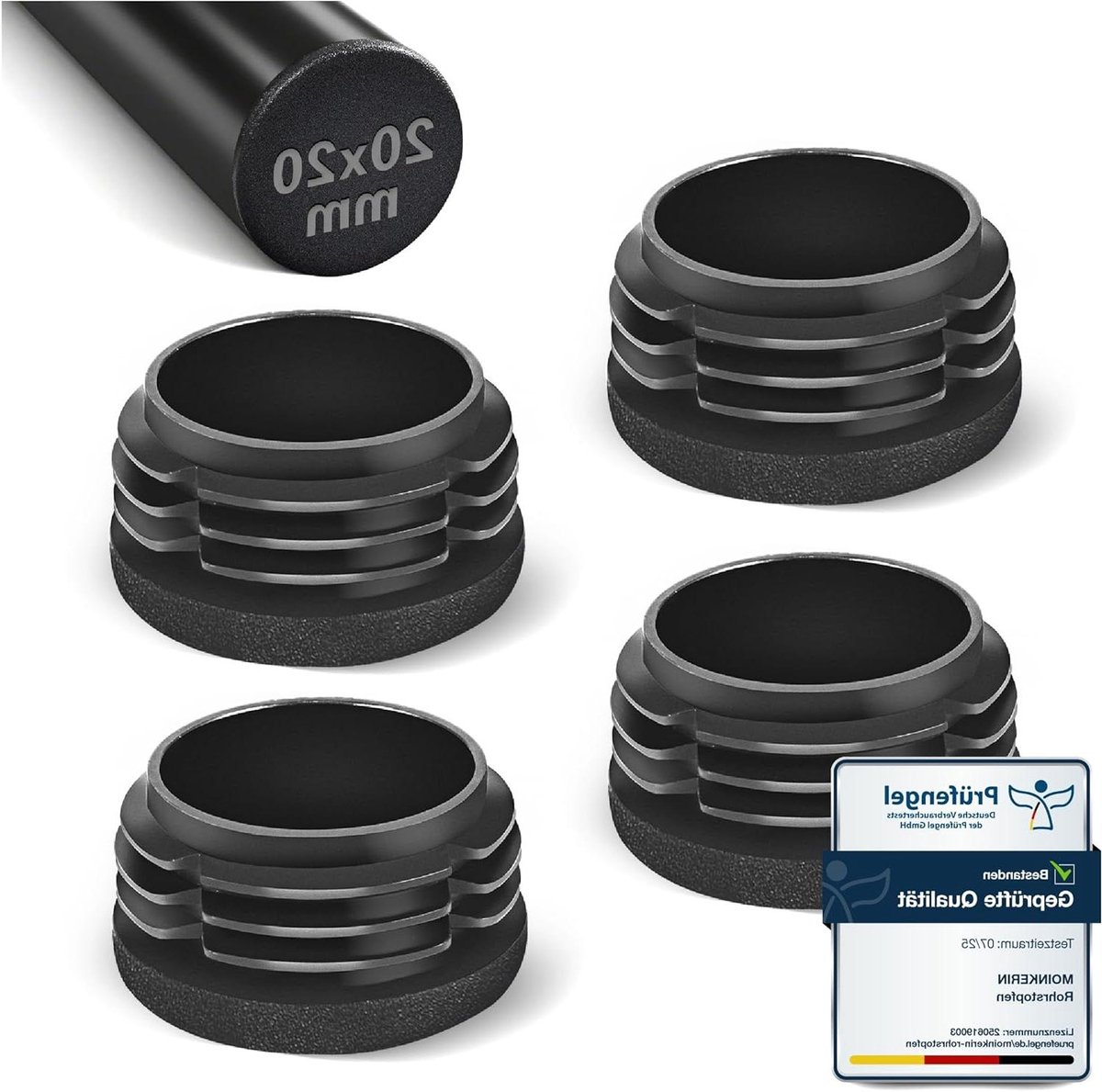 moinkerin Ronde kunststof eindkappen 20mm plastic pluggen voor metalen buis, stoelen, tafe