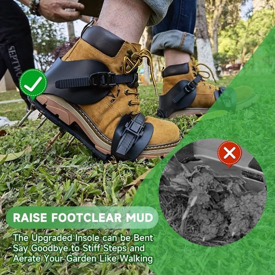 Flexible Lawn Aerator Shoes, Adjustable Laces with Spindle Buckle - Aeration Shoes for Lawn and Garden - Great Lawn & Garden Tools — afbeelding 5
