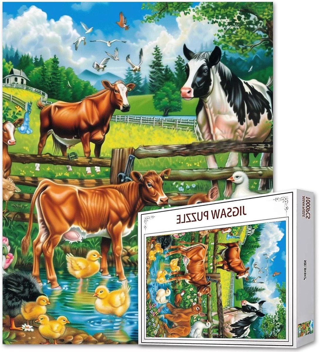 Volwassen Puzzel - 1000 Stukjes Spel - Ontspanning Thuis - Precisie Pasvorm - 50 x 70 cm - Dierenprint