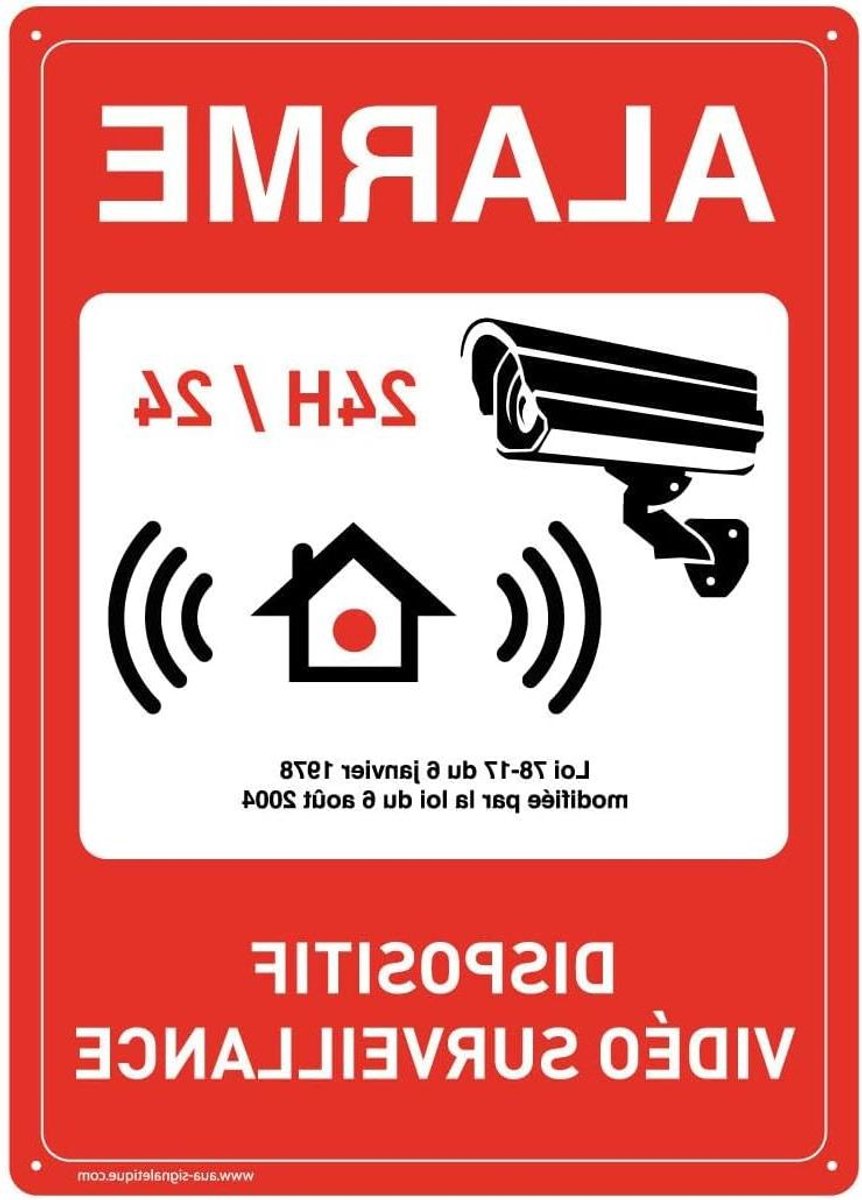 Veiligheidsbord Videobewaking - Alarm Bord - Toegangscontrole - Hard PVC 1.5mm - 350x490 mm - Meerkleurig